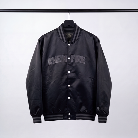 Satin Varsity Jacket black
