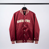 Satin Varsity Jacket burgundy