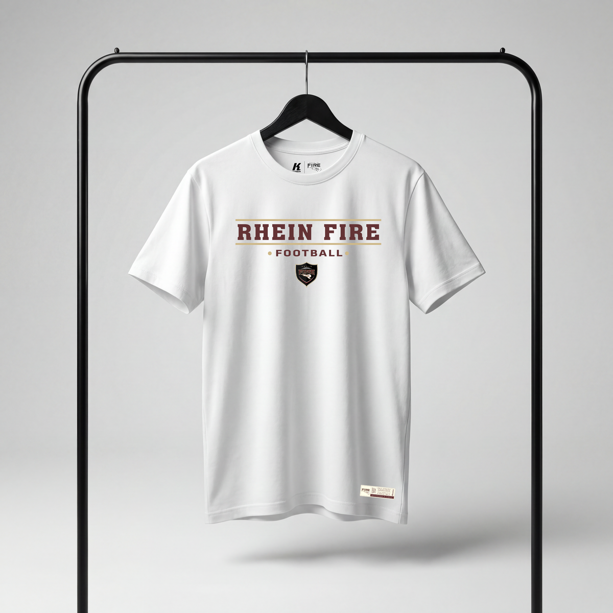 Basic Tee "Fire Football" white