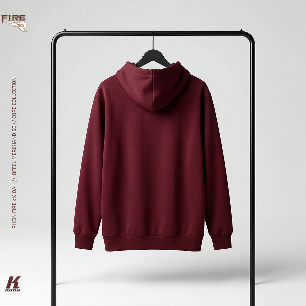 Core Hooded Zip Sweat Burgundy