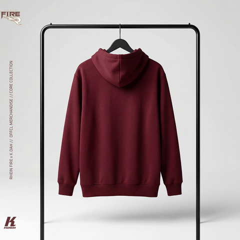 Core Hooded Zip Sweat Burgundy