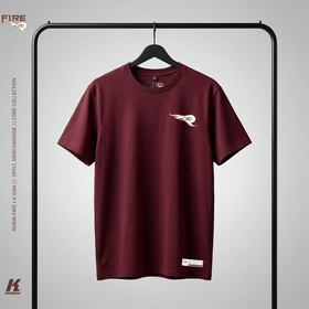 Core Tee Primary burgundy