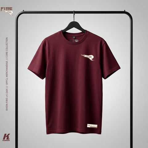 Core Tee Primary burgundy