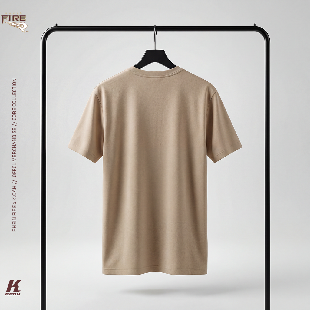 Basic Tee "Fire Football" sand