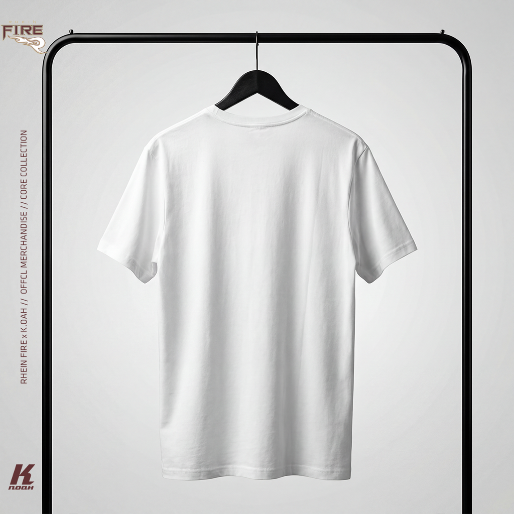 Basic Tee "Fire Football" white