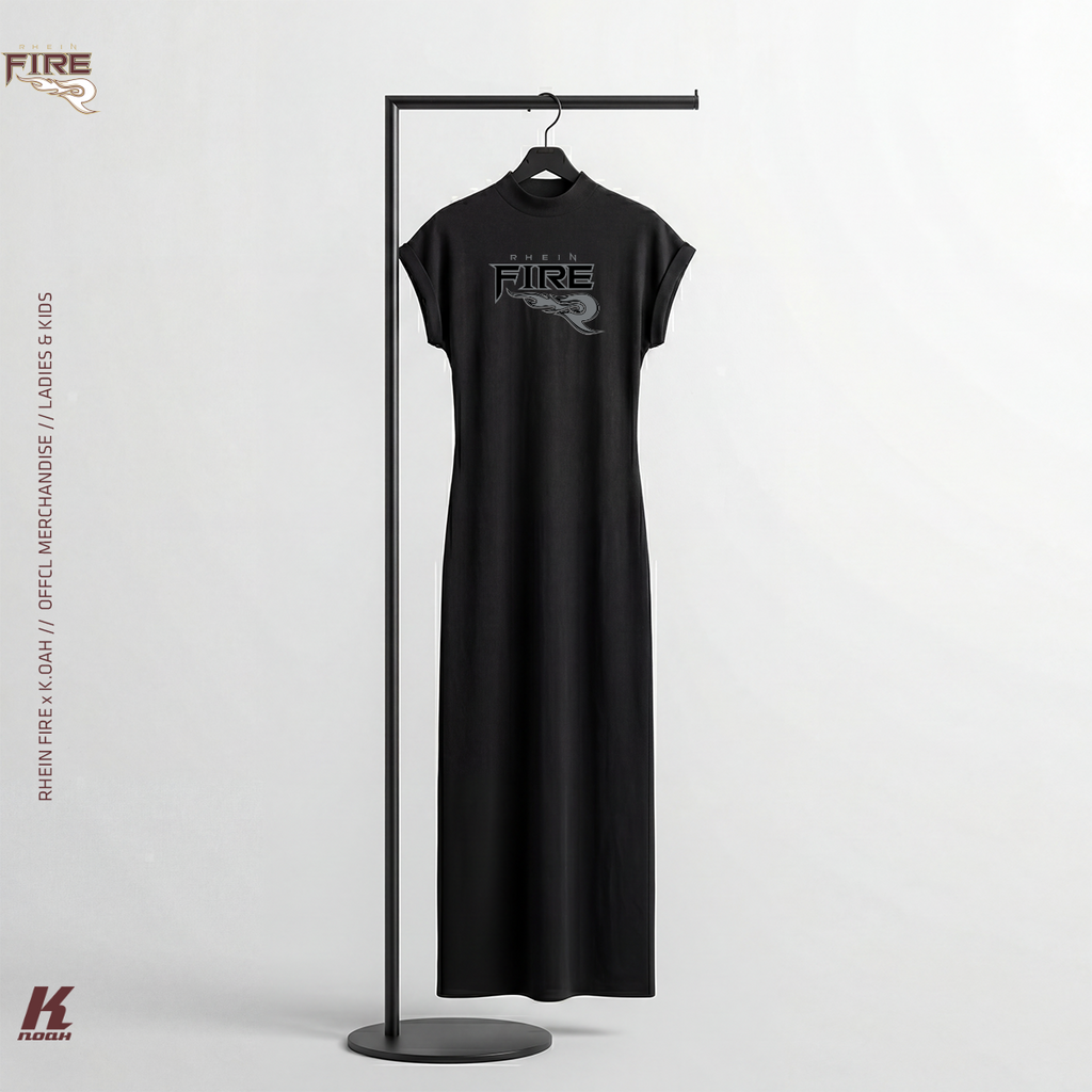 Ladys Long Extended Shoulder Dress
