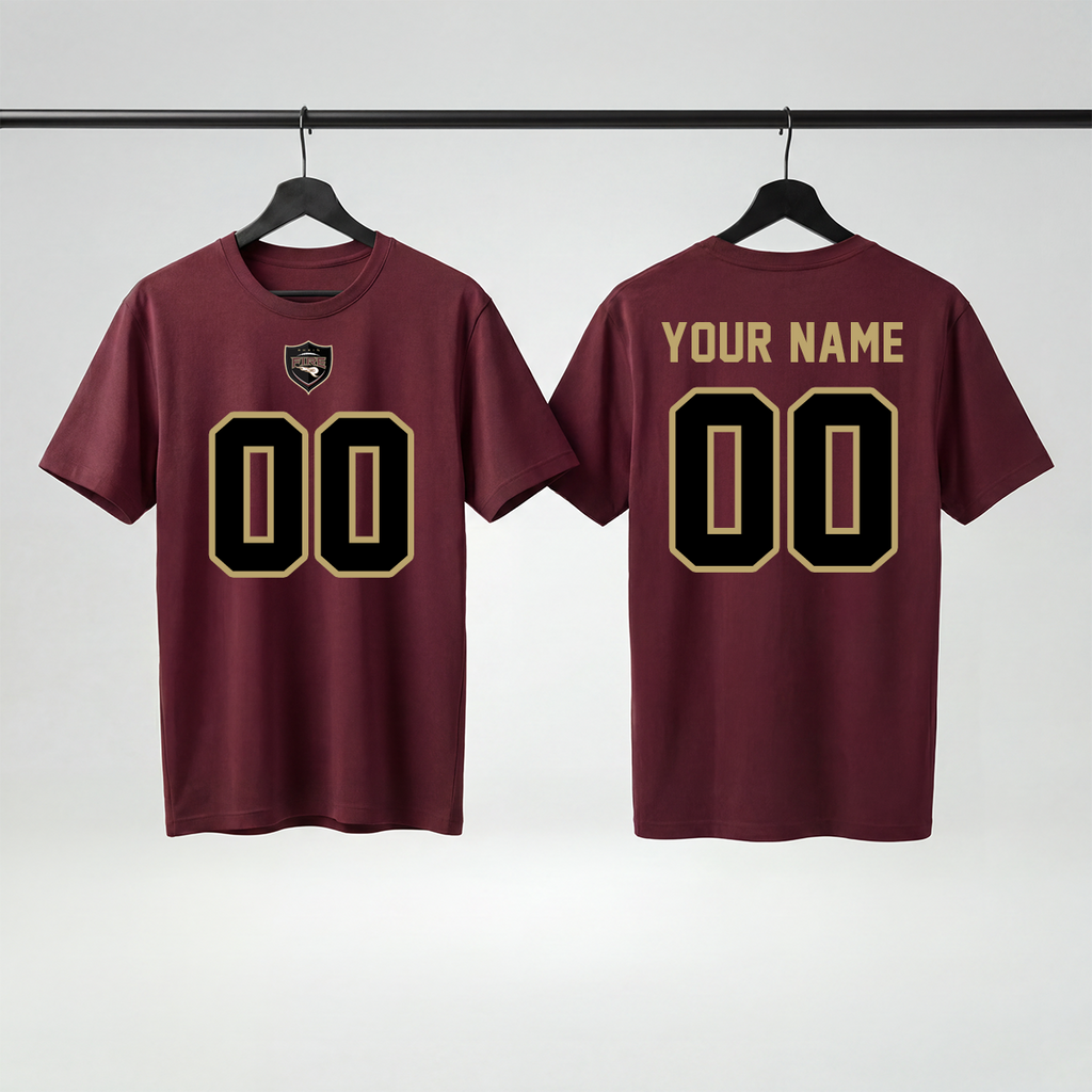 Player T-Shirt Customized burgundy