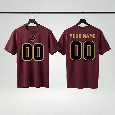 Player T-Shirt Customized burgundy