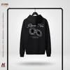 Oversize "Home of the Champions" Fluffy Hoodie Black